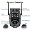 iCSee Dual-Lens Wireless WiFi Camera with HD Color Night Vision & Mobile Remote Outdoor Monitoring