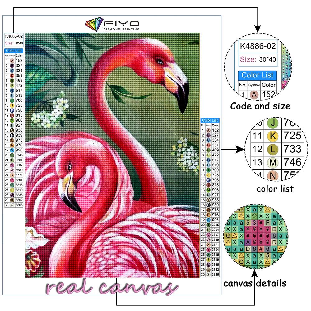 Popular 5D Diy Cross Stitch Animal Flamingo Painting Full Drill Cross-Stitch Crafts Kit Wall Sticker Home Decor