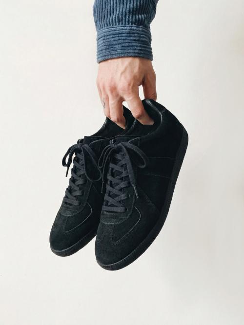 [The Nopi] Louis 5.5cm Height-Increasing German Army Sneakers All Black 25-0121