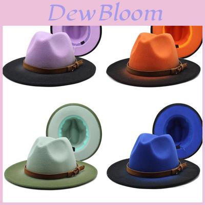 Style Fuzzy Wool Felt Hat With Wide Brim For Outdoor Travel And Gift