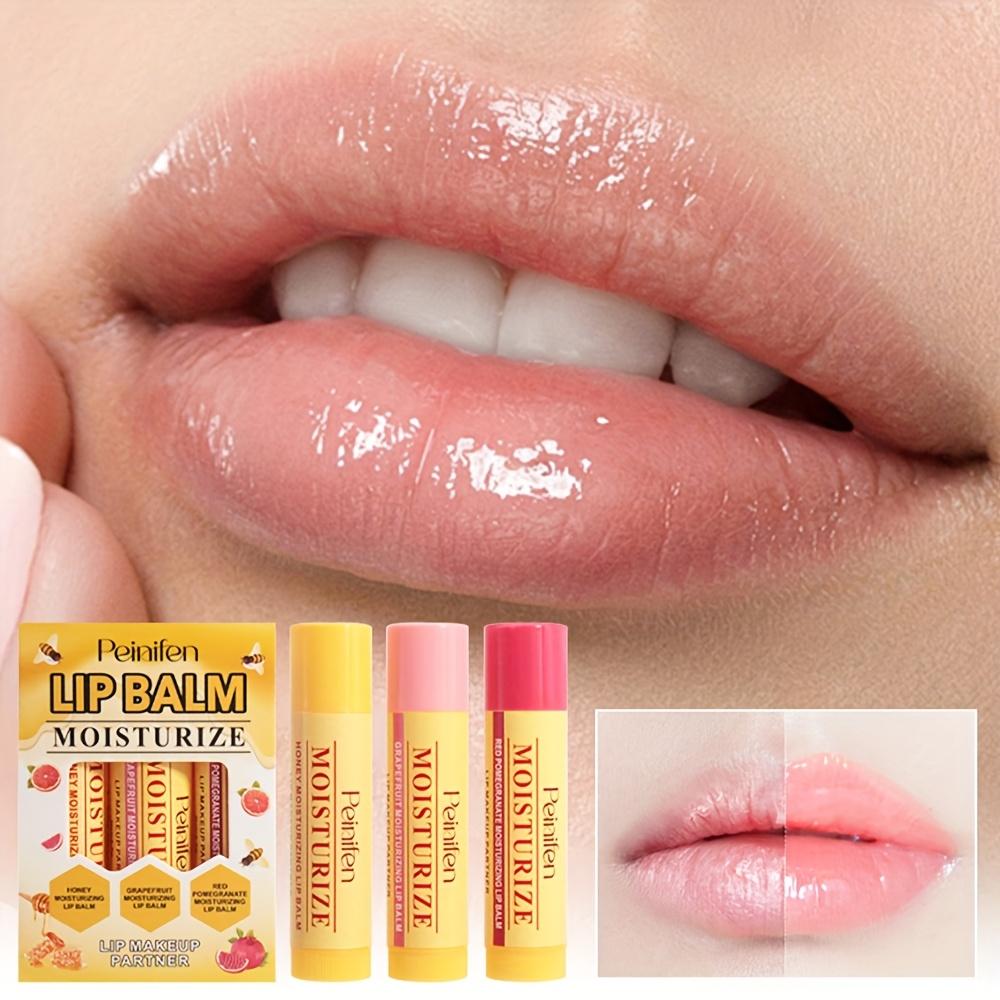 3pcs/set Vitamin E Lip Balm Honey Milk Jelly Fruit Flavor Lip Balm Set - Hydrating & Moisturizing, Base for Lips Makeup