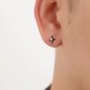 Luxuriöse minimalistische vierzackige Stern Zirkon Ohrstecker für Männer und Frauen