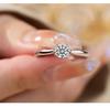 Banyan Tree S925 Silver Moissanite Six-Claw Women's Fashion Ring - Elegant Luxury Trend