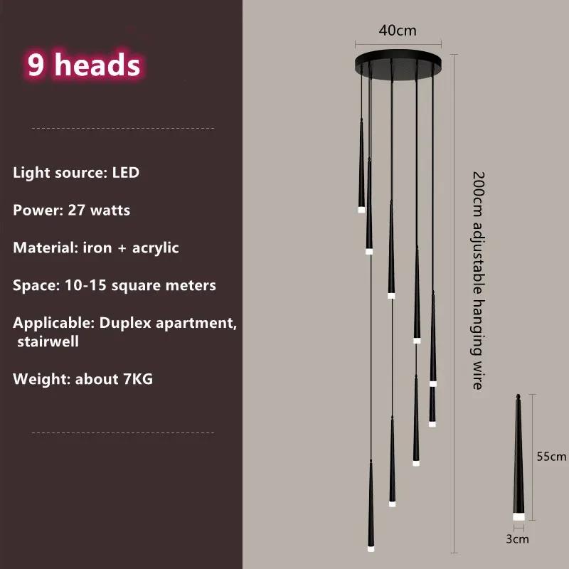 Nordic Led Pendant Lamp Long Downlight Kitchen Restaurant Bar Chandelier Decorative Chandelier Bedside Chandelier Ceiling Lights