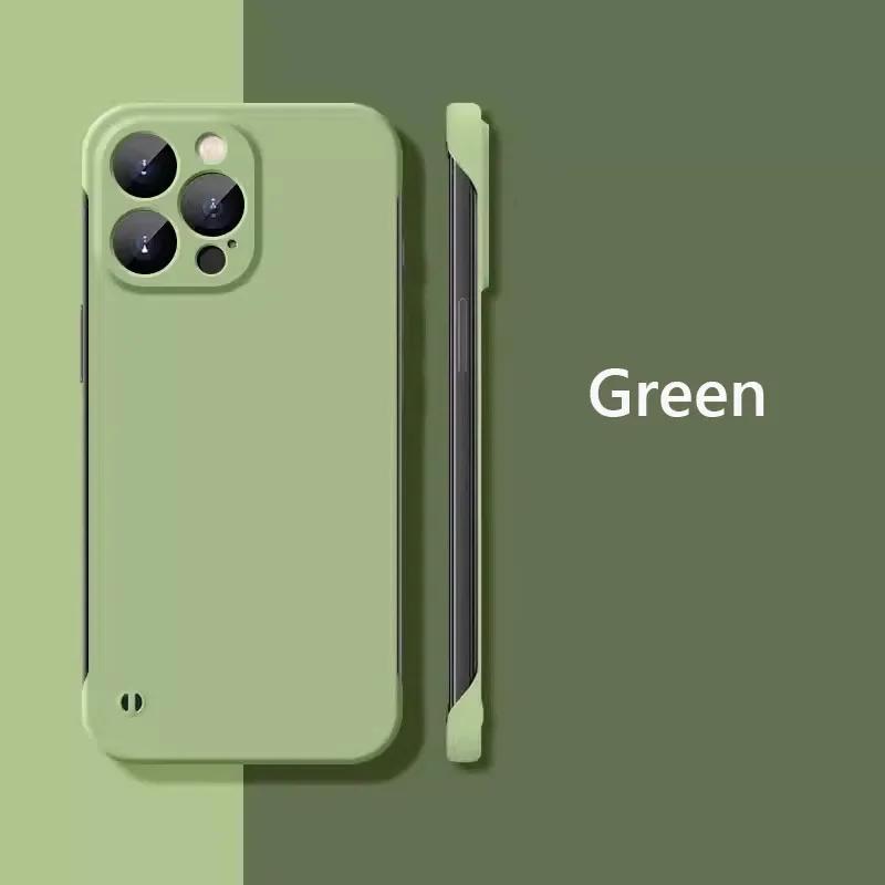 Frameless Slim Matte Hard Back Cover Case For iPhone 15 16 Pro Max 14Pro Plus 14 13 12 Pro Max 15Pro ShockProof Coque