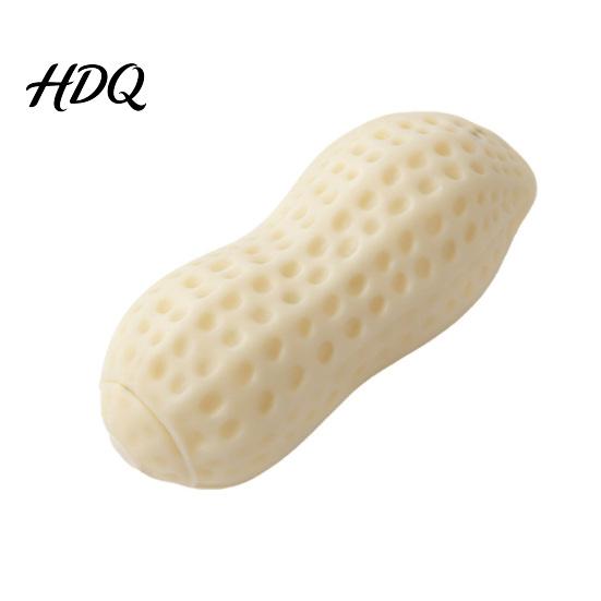 TPR Rubber Dog Toy Peanut Squeaky for Dogs Soft Chew with Sound