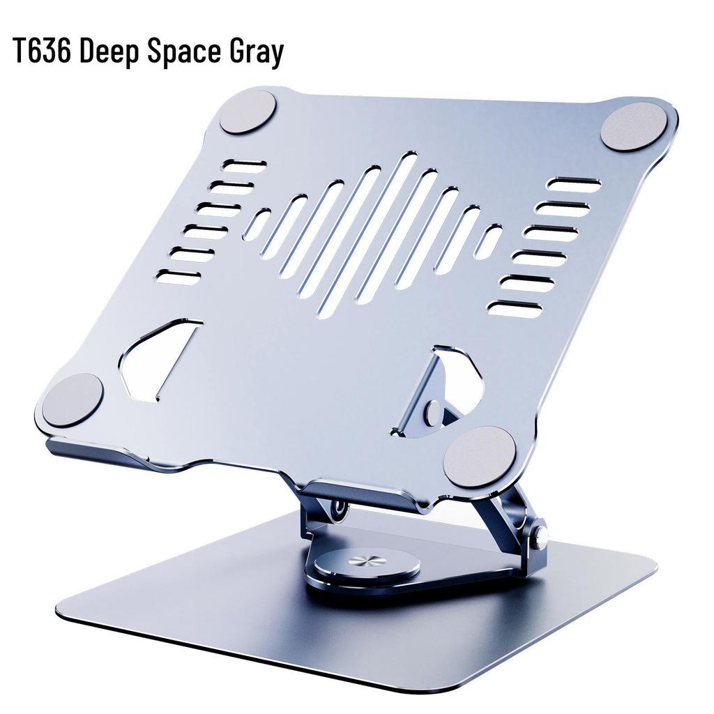 Aluminum Laptop Riser with Dual Fan Cooling