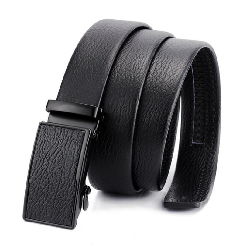 Men's Leather Automatic Buckle Belt Men's Belts Luxury Genuine Leather Belts Gifts