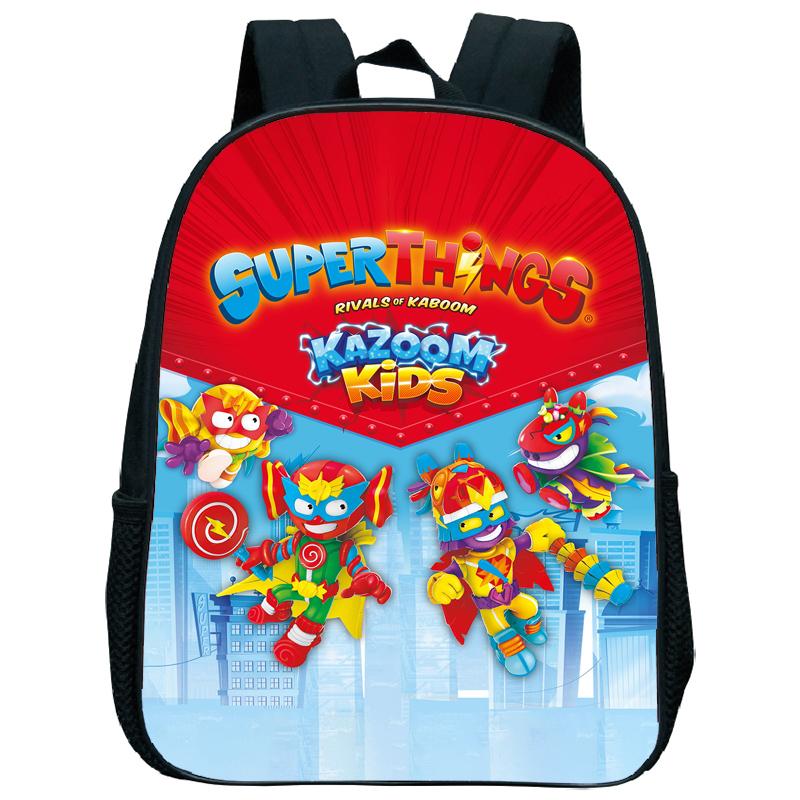 Superzings Kazoom Kids Backpack Children Kindergarten Schoolbag Super Zings 3-5 Years Old Boys Girls Cute Nursery Kids Bag