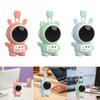 Personal Fan Cute Spaceman Ornament Cartoon 2 Wind Speeds Portable Cordless Fan for Jogging Sports Outdoor Indoor Camping Travel