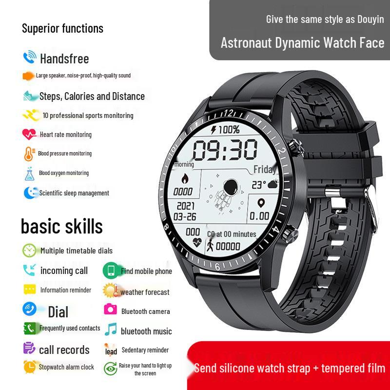 GT4 Smartwatch: Advanced Model with Call Functionality, Sports Tracking, Heart Rate & Blood Pressure Monitoring, Bluetooth Compatibility.