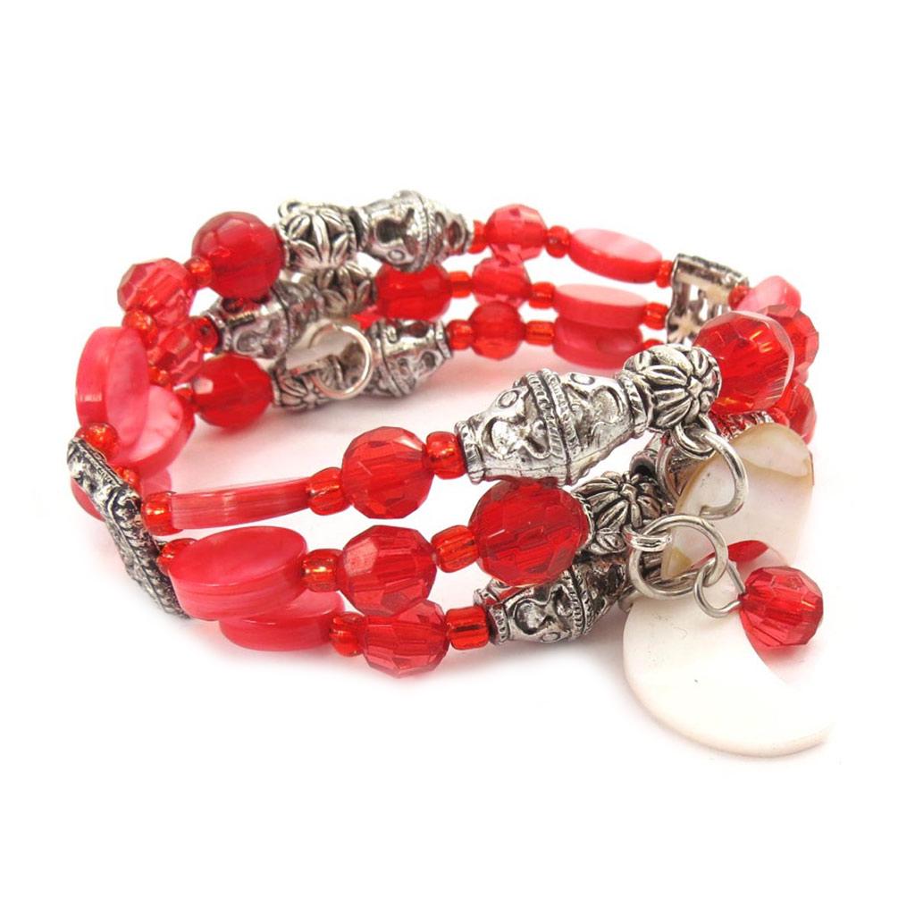 Les Trésors De Lily [J7765] - Red 'Scarlett' Designer Bracelet
