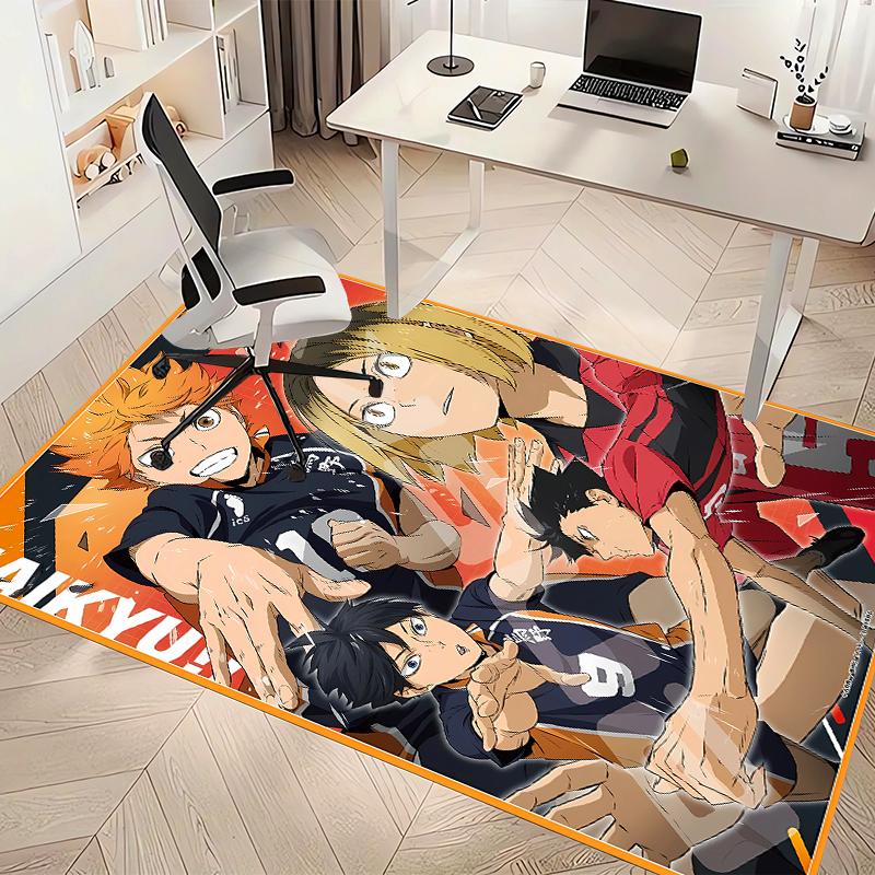 Haikyu Printed Absorbent Washable Carpet, Non-Slip Bathroom Mats, Kitchen Rugs, Yoga Mat,Living Room Entrance, Camping Picnic Rugs