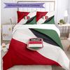 Set Biancheria da Letto Stampata Calcio Ungheria 3 Pezzi Copriletto Traspirante Accogliente come Regalo per Inaugurazione Casa o Festa