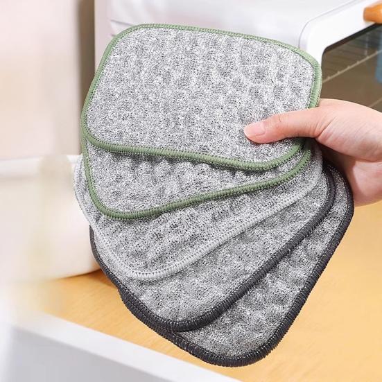 10Pcs Multipurpose Wire Dishwashing Rags Fast Drying Non-Scratch Reusable Wire Cleaning Cloth Kitchen Dishcloth