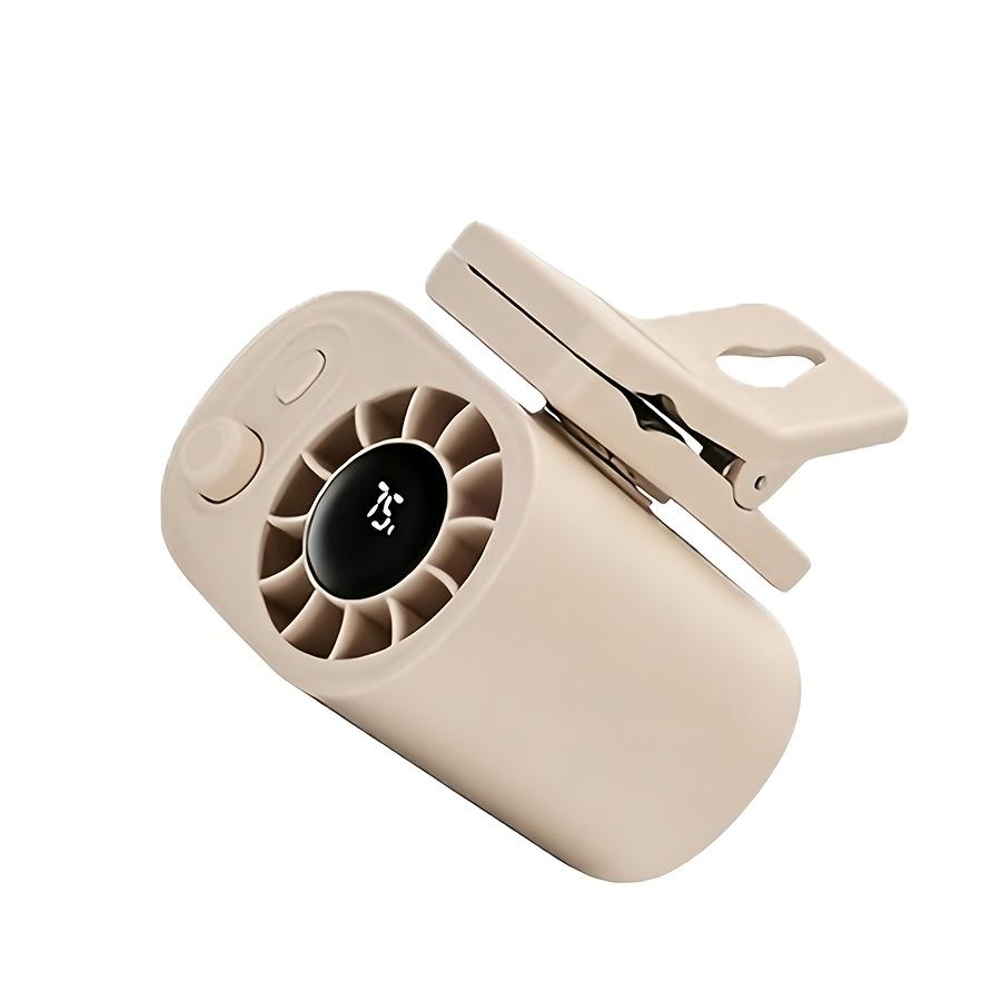 Portable Mini Fan, High-capacity High-speed USB Rechargeable Long-lasting Digital Display, Waist-mounted Fan/Desktop Fan