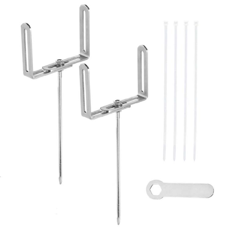 

2Pcs Metal Drainage Gutter Support Bracket Rainwater Downspout Bracket Rustproof Stabilizer Anchors for Pipe Support