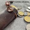 Leather Earphone & Coin Wallet, Minimalist Small Purse, Durable Casual Everyday Carry
