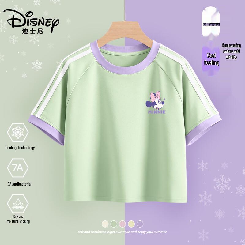 Disney Girls Summer Short Sleeve Graphic Crop Tee 130