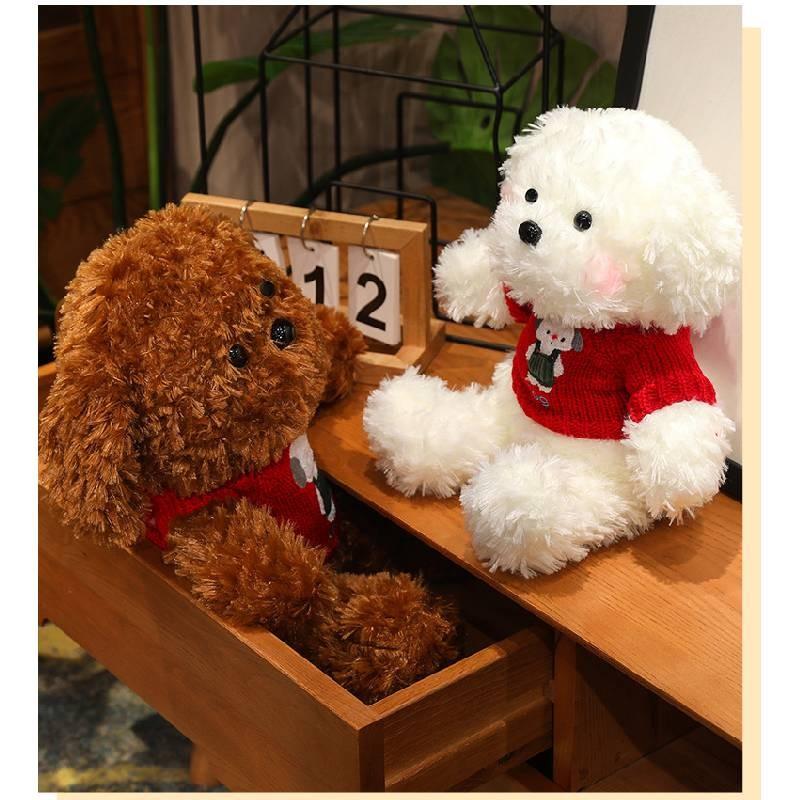 Bear Teddy Stuffed Toy Girl Birthday Gift Cartoon Cute Sweater Dog Figure Action