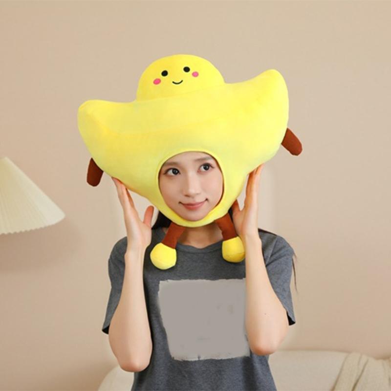 Kids Stretchy Pull On Embroidered Hat With Movable Limbs For Make Up Parties Indoor Outdoor Activity