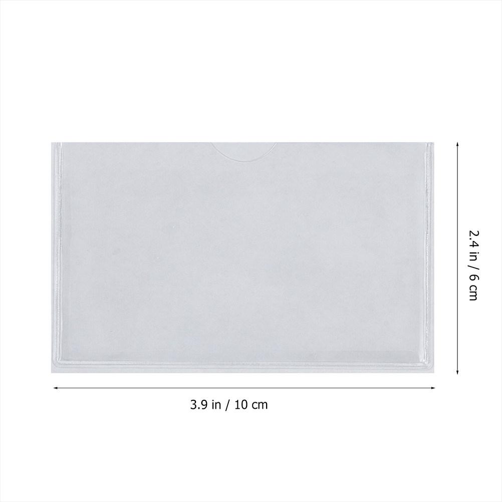 24Pcs Card Holders Transparent PVC Eva Multi-Functional Badge Protector Organize Turnover Boxes Glass Machinery Plastic Pocket