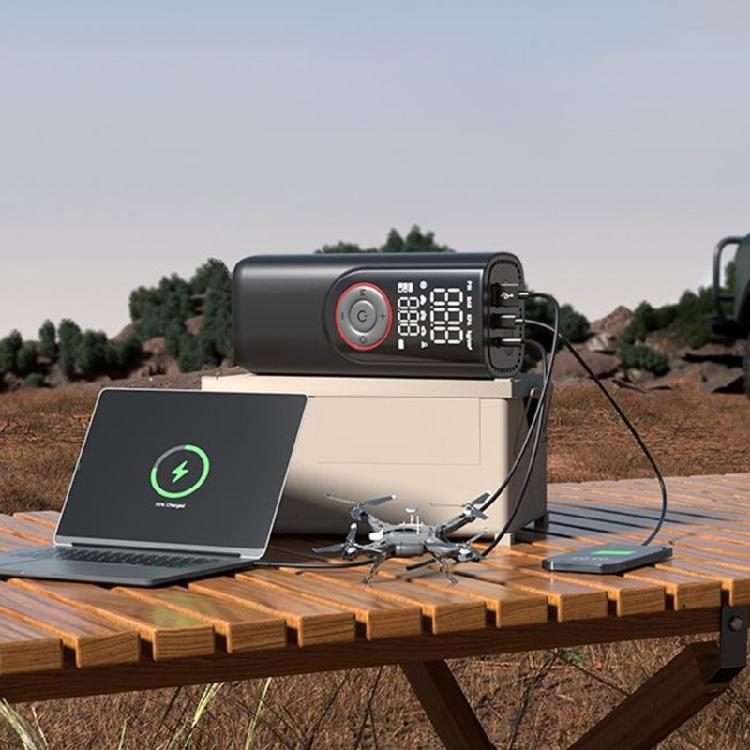 Tire Inflator Portable Air Compressor,6000mAh 150PSI Portable Air Pumps, Accurate Pressure LCD Display,Car Bike