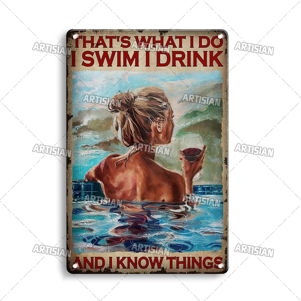 Artisian Sport Metal Sign Swimming Tin Poster Diving Decorative Plate Wall Decor Garage Bar Pub Club Hotel Cafe Kitchen Home