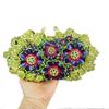 3D Pink Flower Crystal Clutch Green Purse Lady Evening Bags Diamond Handbag Women Metal Box Minaudiere Wedding Party Dinner Bags