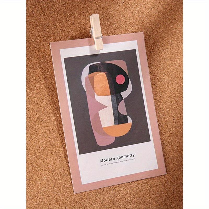 20pcs Wooden Clip Picture Nails, Photo Wall Messages Push Pins, Felt Board Decoration Fixing Large Head Nail Clips
