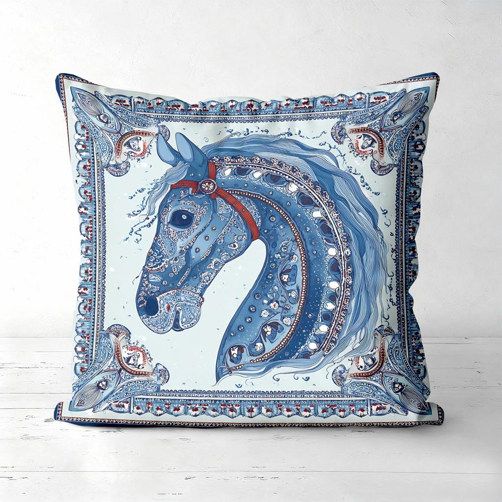 Luxury Equestrian Throw Pillow Covers For Home Decor Polyester sofa cushion cov Headboard Pillow (Without Pillow Core