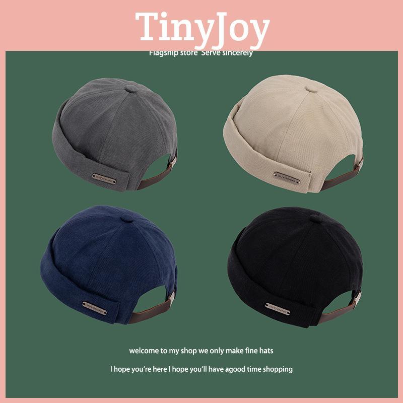 Trendy Poly Cotton Streetwear Hat For Men And Women Adjustable Design Brimless
