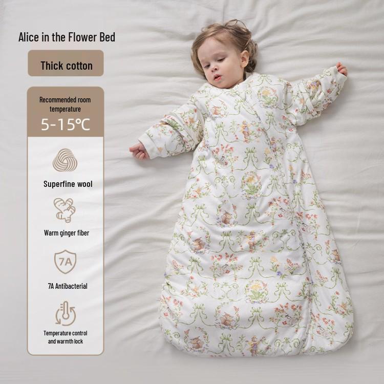Wool & Ginger Baby Sleeping Bag: All-Season, Temperature-Control, Anti-Kick Quilt for Newborns