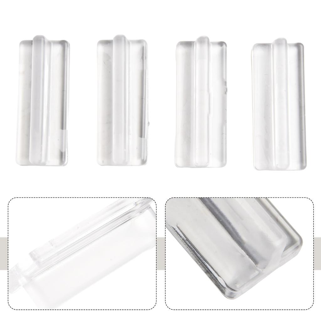 Transparent Push Pull Handles Set of 4 Ergonomic Designs for Cabinets Drawers and Other Furniture Applications