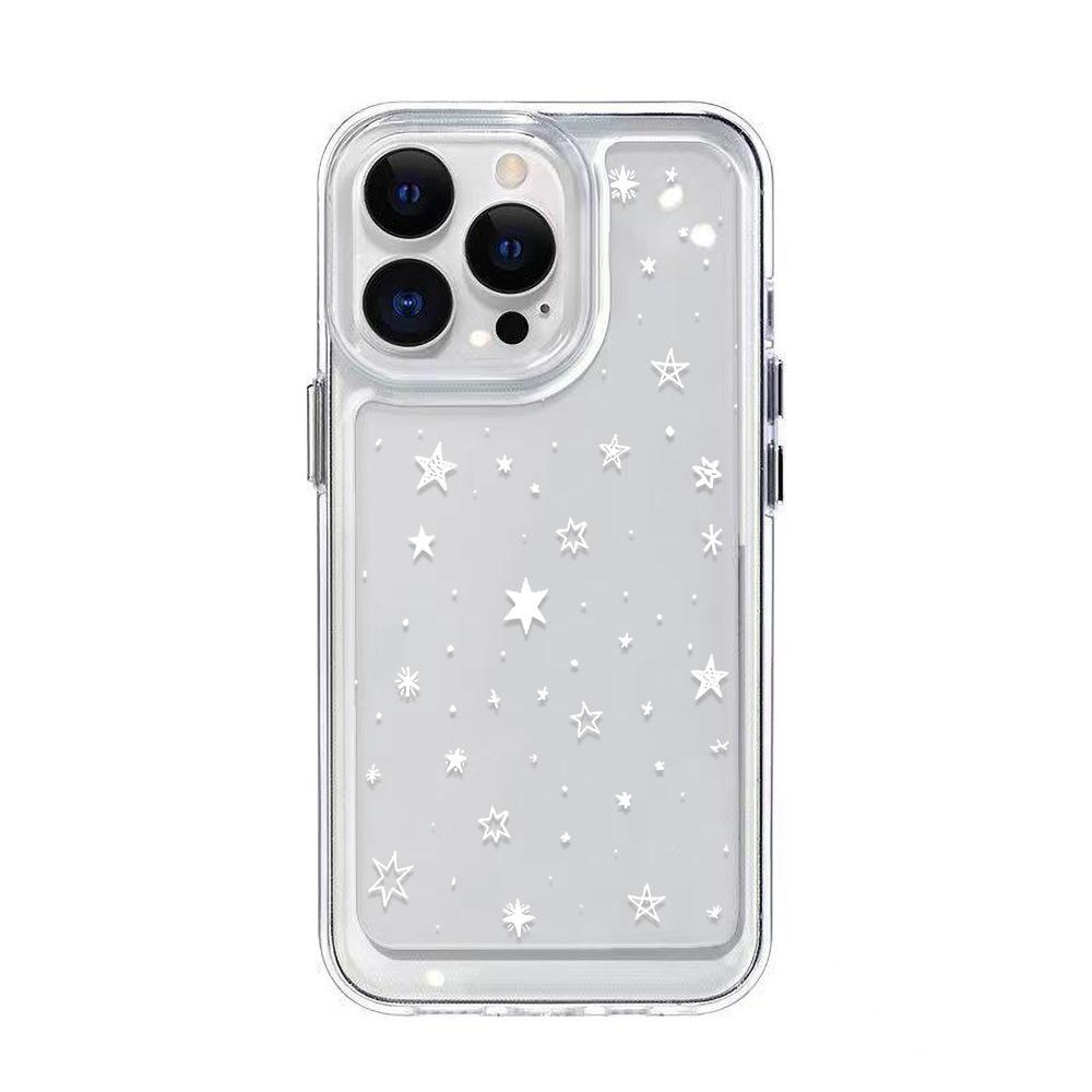 Applicable to iPhone17ProMax polka dot small snowflake space phone case Apple 16 transparent 15/14 niche