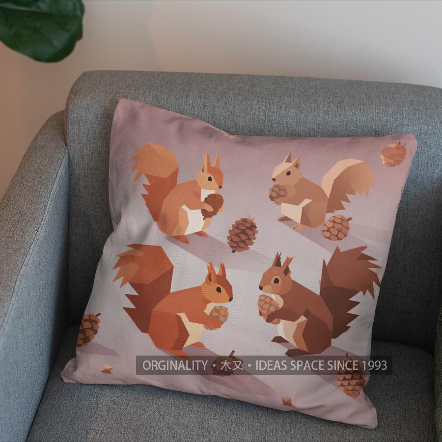 2D Cute Hedgehog Design Pillow For Home Decor Pattern Cushion Cover Suitable For Sofa Bedroom Car Pillow Cover