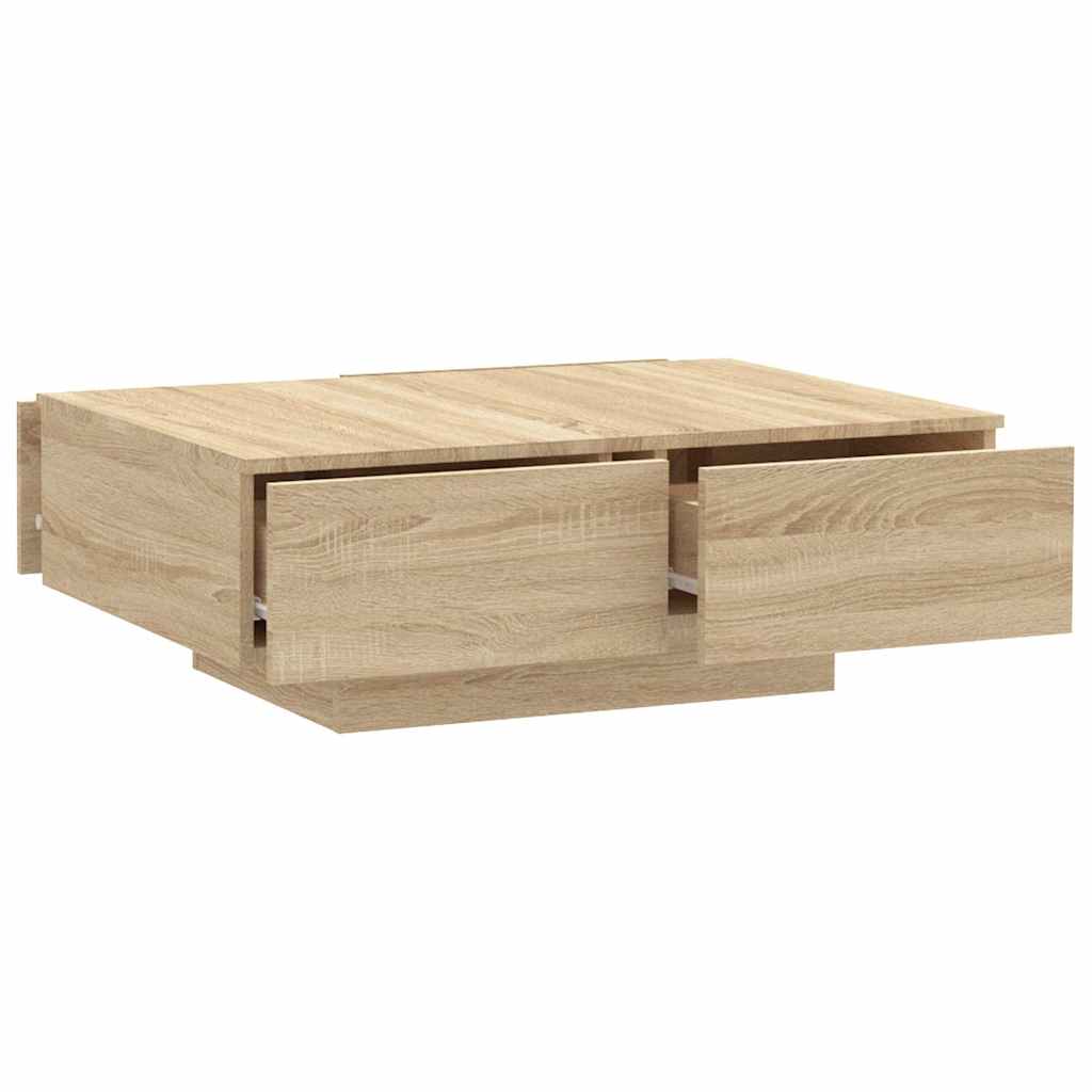 Vidaxl Stolik Kawowy, Dąb Sonoma 90X60X31 Cm, Materiał Drewnopochodny
