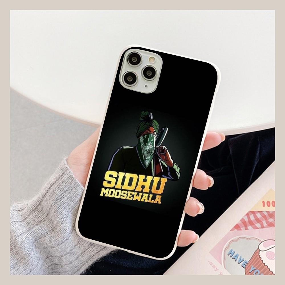 Singer Sidhu Moose Wala Phone Case For IPhone 14 11 12 13 Mini Pro Xs Max 8 7 6 6S Plus X XR Solid Candy Color Case