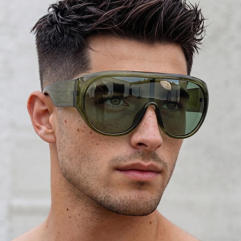 Hip Hop Schilde Sonnenbrille Damen Übergröße Einteilig Große Sonnenbrillen Luxus Designer Herren Fahrbrille UV400