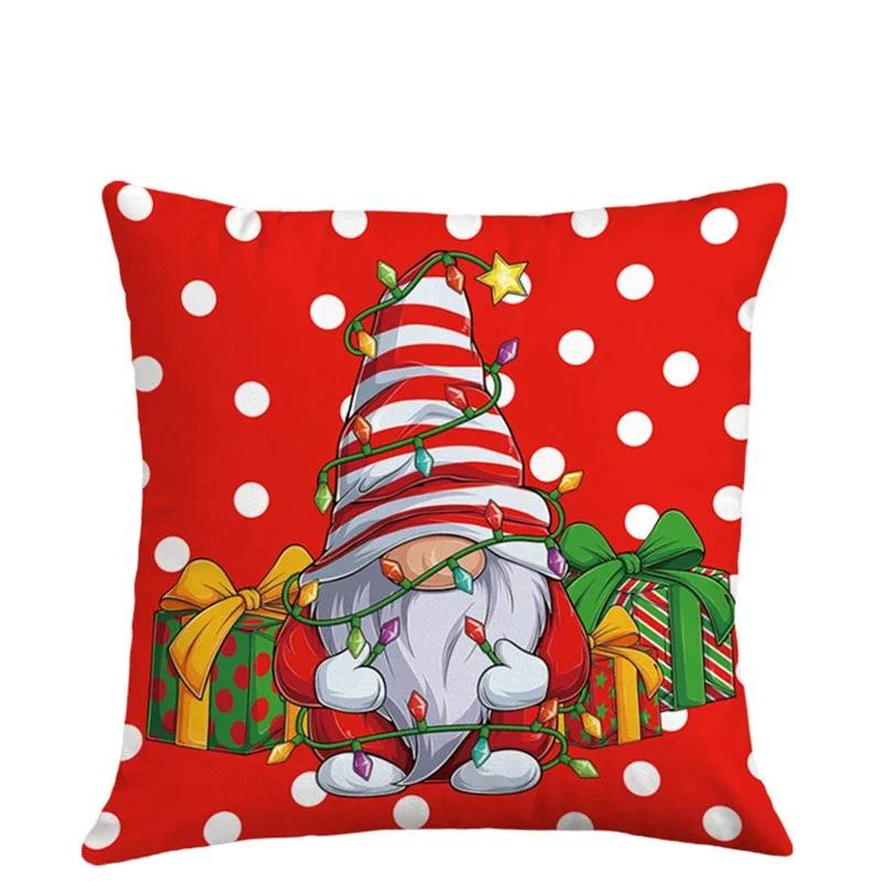 

Новый год С Рождеством Санта Клаус Принт Узор Наволочка для Подушки для Дома Гостиной Дивана Украшение Подушка 30x30cm чёрный