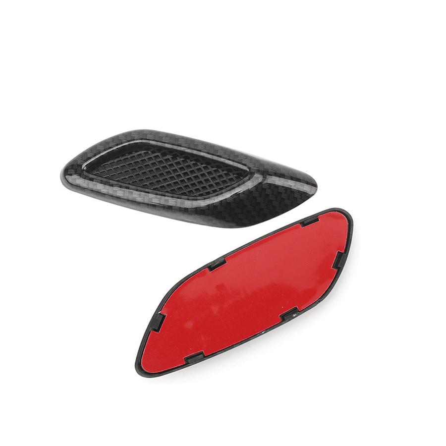 6Pcs Car Styling 3D Shark Gill Car Side Fake Vent Sticker Carbon Fiber Color Fine Decoration Modified Car Styling Popular Sticker