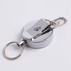 Retractable Steel Wire Keychain Return Clip Key Ring Holder Camping Travel Tool