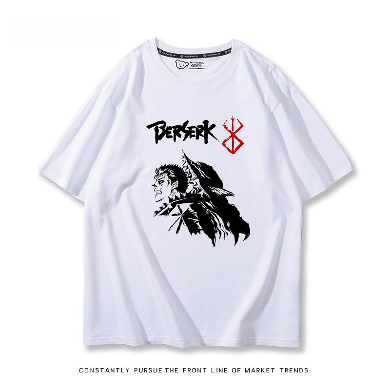 Berserk anime potisk osobnosti 100% bavlna tričko léto venkovní ležérní pohodlný trend street pánské oblečení