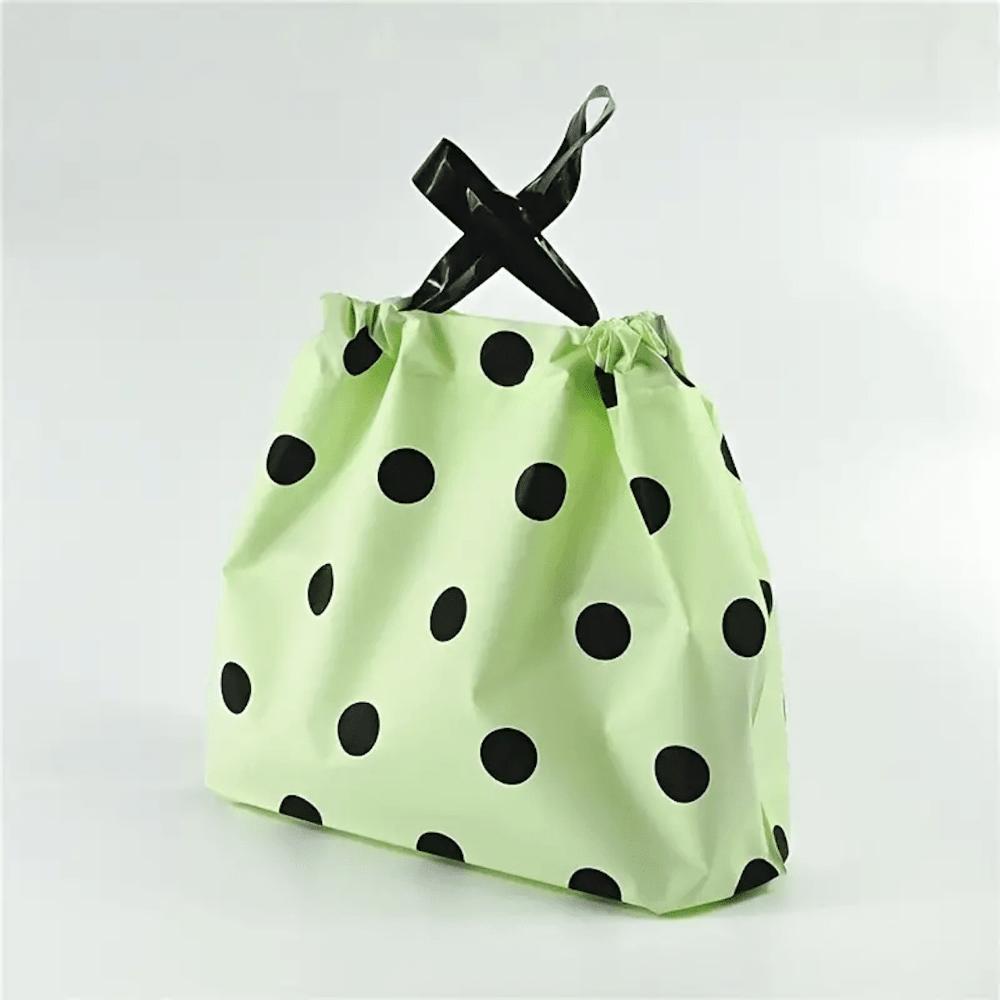 1pcs Gift Bag Thickened Drawstring Handbags Polka Dot Style Takeaway Packaging Handbags Shopping Bags Clothing Bags