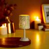 Ornamental Iron Tea Light | Stylish | for Indoors & Outdoors Décor | Cylindrical (White with Gold Texture)