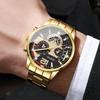 3pcs/set Men's Temperament Trend Simple Scale Large Dial College Style Casual Fashion Calendar Quartz Watch Set (No Box)
