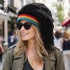 Partykostüm Hut Hip Hop Stil Hut, Einteilige Dreadlock Perücke Gestrickte Jungen und Mädchen Elastische Faser Kappe, Musikfestival für Partys Festivals Halloween