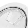 Boat Deck Access Hatch TransparentCover White Round ABS Plate for RV Marine Yacht(6in/15.24cm )