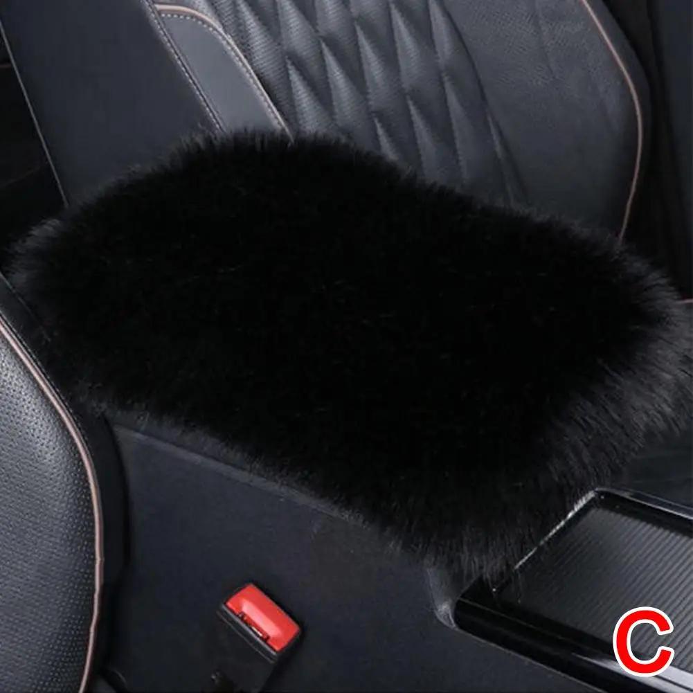Cuscino Bracciolo Auto Inverno Peluche Ispessito Caldo Inverno Interno Cuscino Bracciolo Controllo Centrale Generale La Copertura S1O9