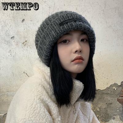 Hats for Women In Winter Thickened Thermal Knitted Hats Ear Protection Double-sided with Pile Hats  Wool Hats Soft Warm Hat